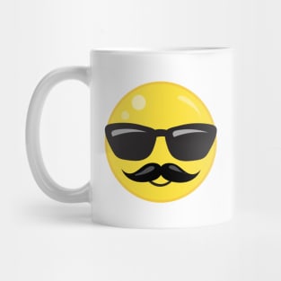 Smiling Face with Moustache and Sunglasses Mug